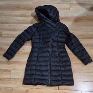 Soia & Kyo Women's Size Medium Black Hooded Long Puffer Coat
